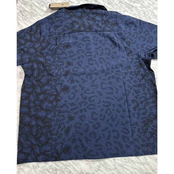 Nike SB Print Bowler Button-Up Skate Shirt Blue FN2595-410 Adult Unisex Large - Picture 2 of 8